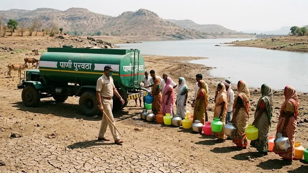 महाराष्ट्रात 28% जलाशय स्तरासह जल राशनिंग लागू