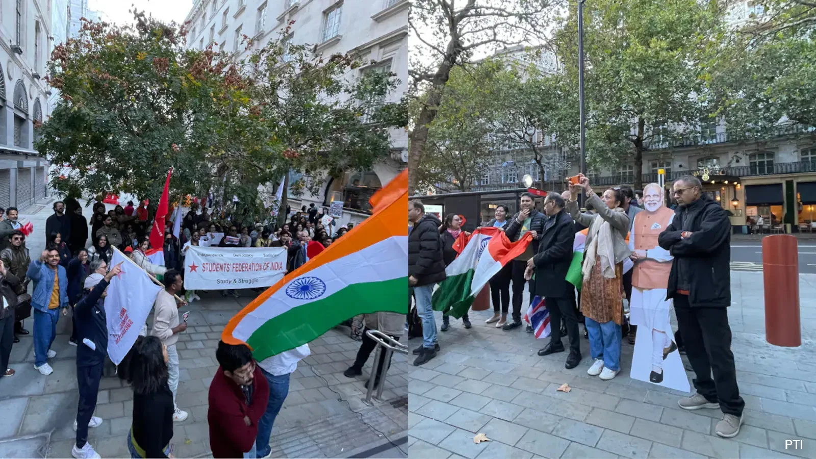 लंडनमध्ये ज्ञानेश कुमार यांच्याविरुद्ध प्रदर्शन
