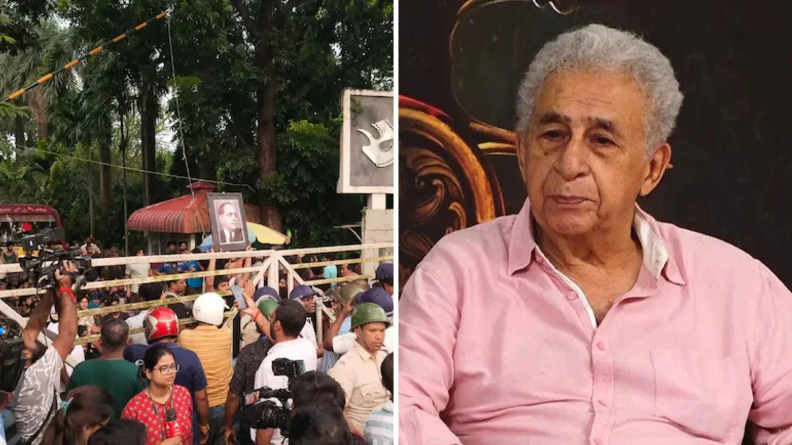 Naseeruddin Shah Accused of Misleading Students Amid Protests at SRFTI