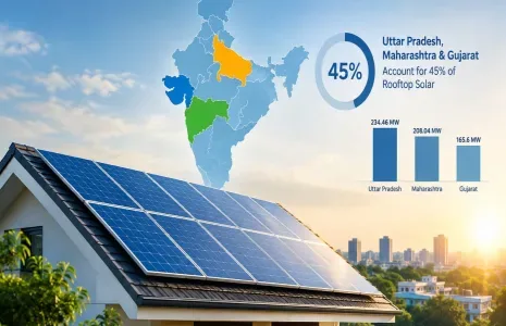 उत्तर प्रदेश, महाराष्ट्र आणि गुजरात भारताच्या रूफटॉप सौर ऊर्जेत 45% योगदान देतात